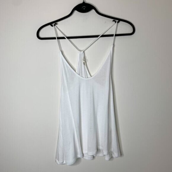 Wilfred Free Aritzia Women's Tank Top Cropped Flowy Racerback White Size XS - Picture 4 of 12